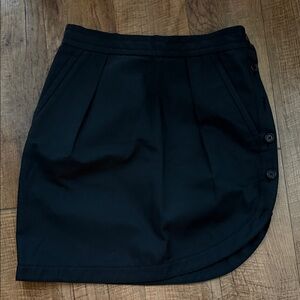 Marc Jacobs Black Mini Skirt with Button Detail